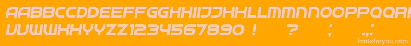 Neighbor Italic Font – Pink Fonts on Orange Background