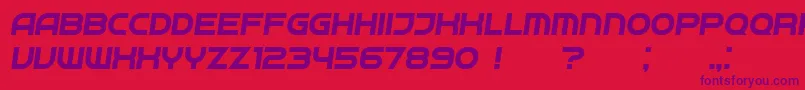 Neighbor Italic Font – Purple Fonts on Red Background