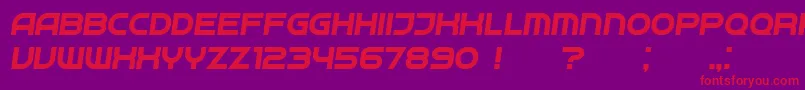 Neighbor Italic-Schriftart – Rote Schriften auf violettem Hintergrund
