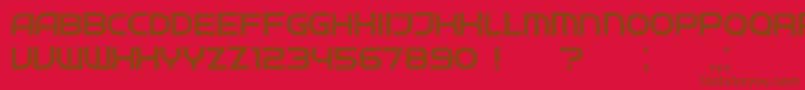 フォントNeighbor Light – 赤い背景に茶色の文字