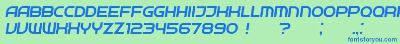 Шрифт Neighbor LightItalic – синие шрифты на зелёном фоне