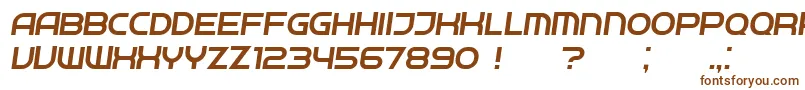 フォントNeighbor LightItalic – 茶色のフォント