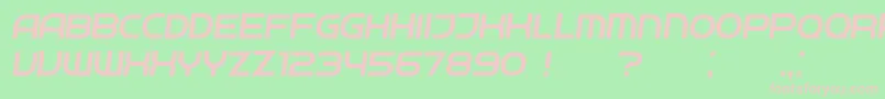 Neighbor LightItalic Font – Pink Fonts on Green Background