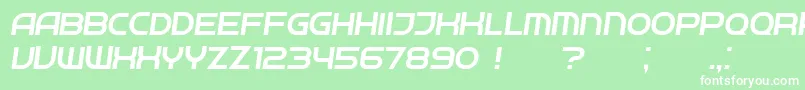 フォントNeighbor LightItalic – 緑の背景に白い文字