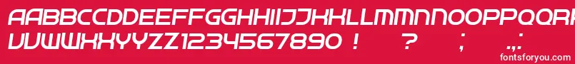 Шрифт Neighbor LightItalic – белые шрифты на красном фоне