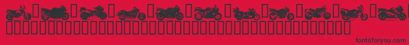 Motorbikez Font – Black Fonts on Red Background