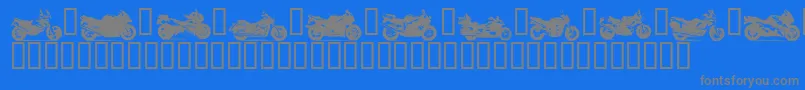 Saiba mais sobre a fonte Motorbikez Fonte Motorbikez – fontes cinzas em um fundo azul