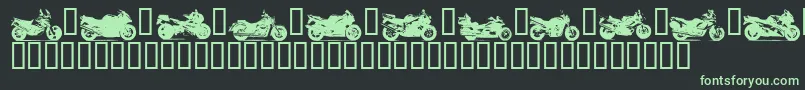 Motorbikez Font – Green Fonts on Black Background