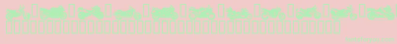Motorbikez Font – Green Fonts on Pink Background