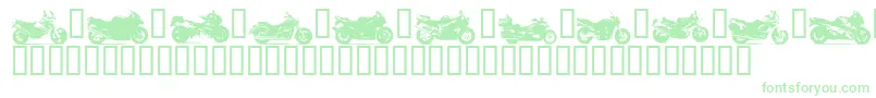 Fonte Motorbikez – fontes verdes em um fundo branco
