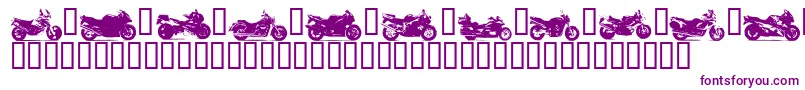 Motorbikez-Schriftart – Violette Schriften auf weißem Hintergrund