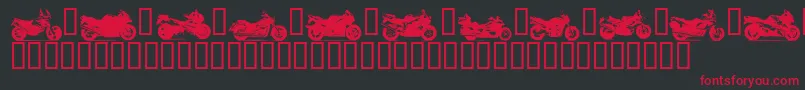 Motorbikez Font – Red Fonts on Black Background