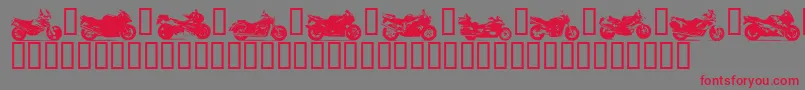 Motorbikez Font – Red Fonts on Gray Background