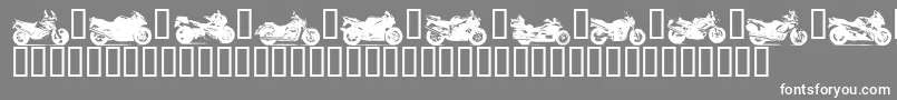 Motorbikez-Schriftart – Weiße Schriften auf grauem Hintergrund