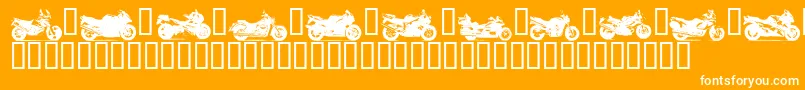 Motorbikez Font – White Fonts on Orange Background