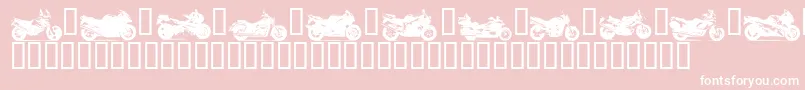 Motorbikez-Schriftart – Weiße Schriften auf rosa Hintergrund