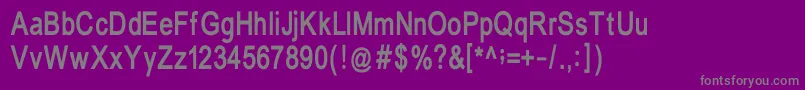 Tempest-Schriftart – Graue Schriften auf violettem Hintergrund