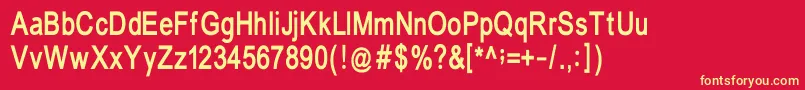 Tempest Font – Yellow Fonts on Red Background