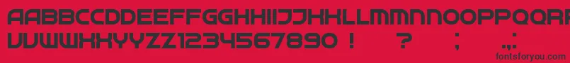 Neighbor Font – Black Fonts on Red Background