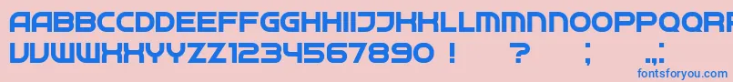 Neighbor Font – Blue Fonts on Pink Background