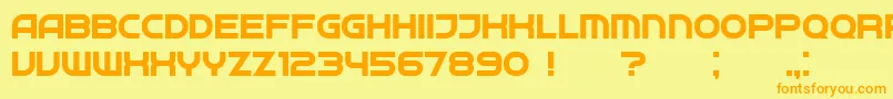 Neighbor Font – Orange Fonts on Yellow Background