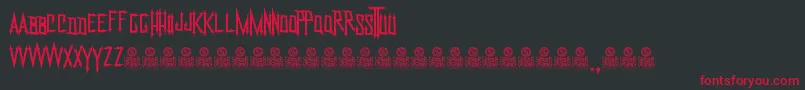 NekroKids Font – Red Fonts on Black Background