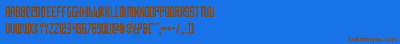 nemenforcer Font – Brown Fonts on Blue Background