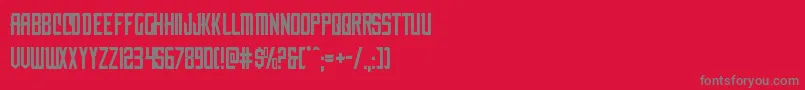 nemenforcer Font – Gray Fonts on Red Background