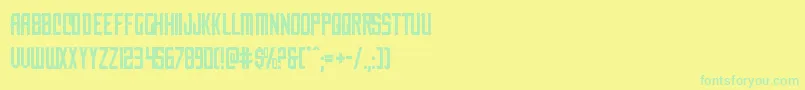 nemenforcer Font – Green Fonts on Yellow Background
