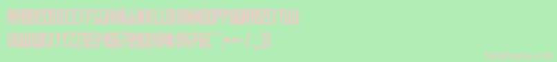 nemenforcer Font – Pink Fonts on Green Background