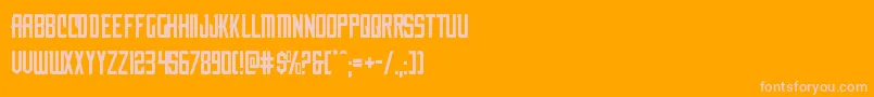 nemenforcer Font – Pink Fonts on Orange Background