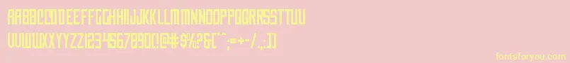 nemenforcer Font – Yellow Fonts on Pink Background