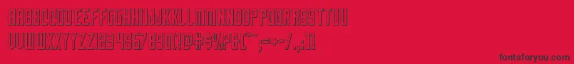 nemenforcer3d-Schriftart – Schwarze Schriften auf rotem Hintergrund