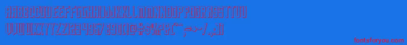 Weitere Informationen zur nemenforcer3d-Schriftart nemenforcer3d-Schriftart – Rote Schriften auf blauem Hintergrund