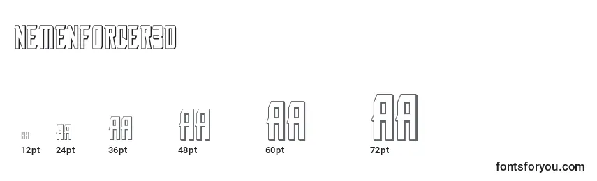 Nemenforcer3d (135403) Font Sizes