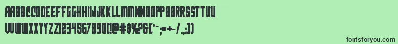 Czcionka nemenforcerbold – czarne czcionki na zielonym tle