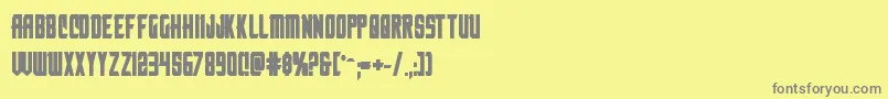 フォントnemenforcerbold – 黄色の背景に灰色の文字