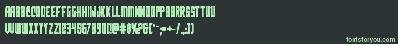 nemenforcerbold Font – Green Fonts on Black Background