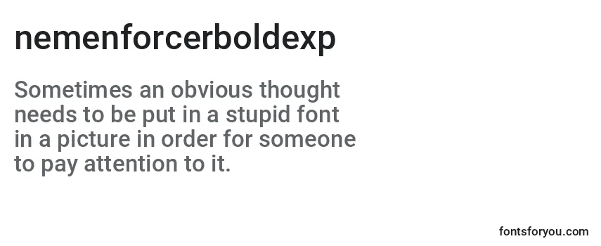 Nemenforcerboldexp (135406) フォントのレビュー