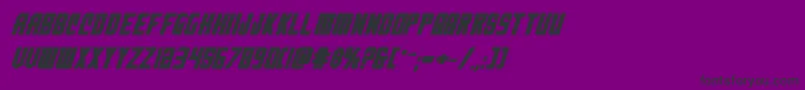 nemenforcerboldexpital Font – Black Fonts on Purple Background