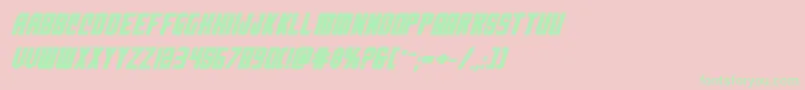 nemenforcerboldexpital Font – Green Fonts on Pink Background