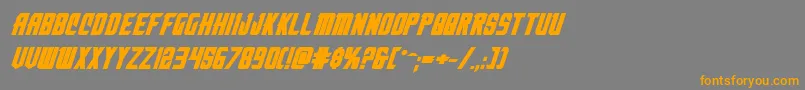 nemenforcerboldexpital Font – Orange Fonts on Gray Background