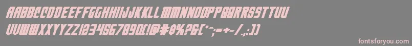 nemenforcerboldexpital Font – Pink Fonts on Gray Background