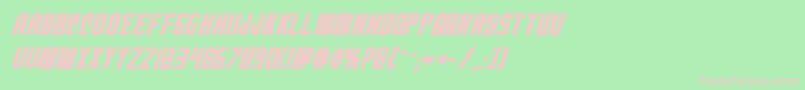 nemenforcerboldexpital Font – Pink Fonts on Green Background