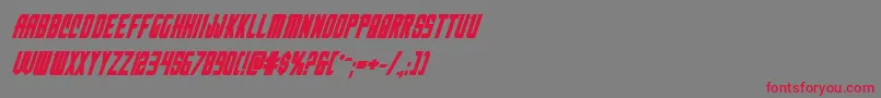 nemenforcerboldital-Schriftart – Rote Schriften auf grauem Hintergrund