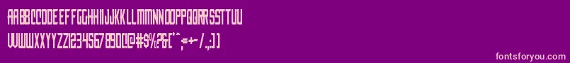 nemenforcercond Font – Pink Fonts on Purple Background
