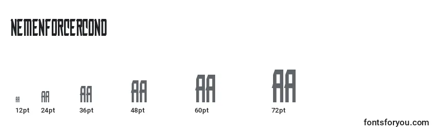Nemenforcercond (135409) Font Sizes
