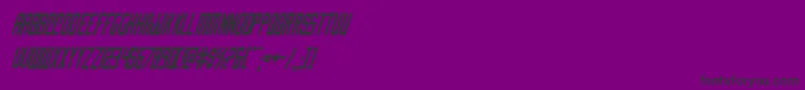 nemenforcercondital Font – Black Fonts on Purple Background