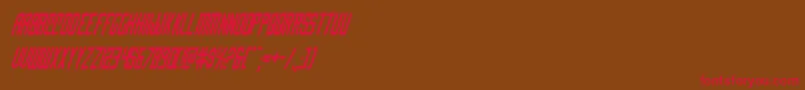 nemenforcercondital-Schriftart – Rote Schriften auf braunem Hintergrund