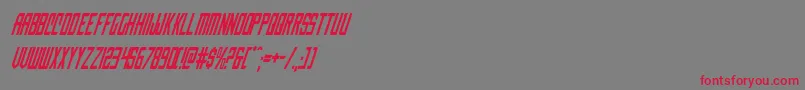 nemenforcercondital Font – Red Fonts on Gray Background